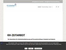 Tablet Screenshot of kh-zeitarbeit.de